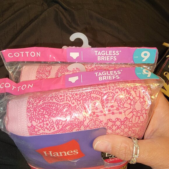 12 PAIRS New HANES LACE EFFECTS Women's Cotton Briefs Size 9 Pink Plush Comfort - Picture 5 of 5